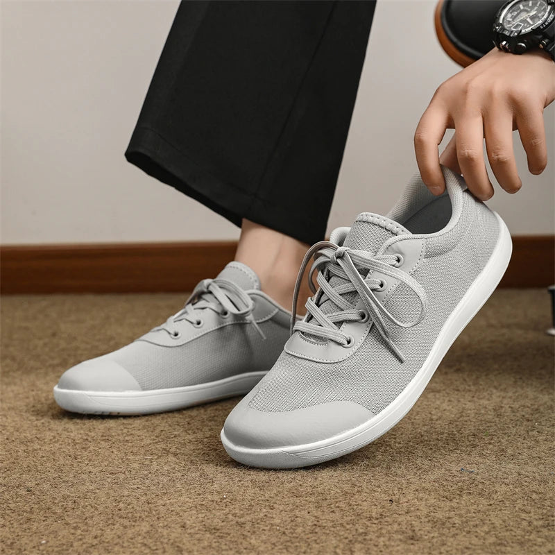 New Minimalist Shoes for Men Wide Toe Barefoot Zero Drop Shoes Casual Breathable Mesh Lightweight Walking Sneakers Man