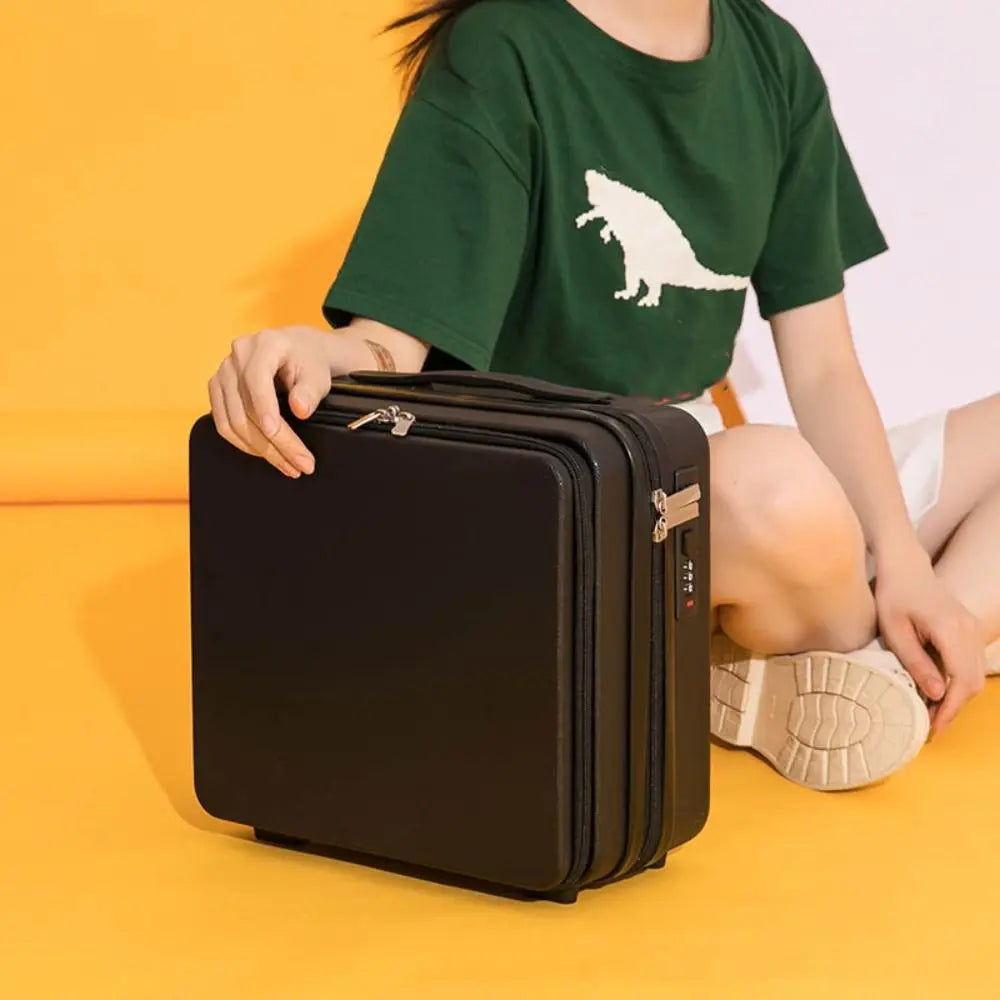 16 Inch Mini Travel Suitcase Lightweight Cosmetic Box Hand Luggage Organizer Makeup Case Password Box Portable Boarding Case