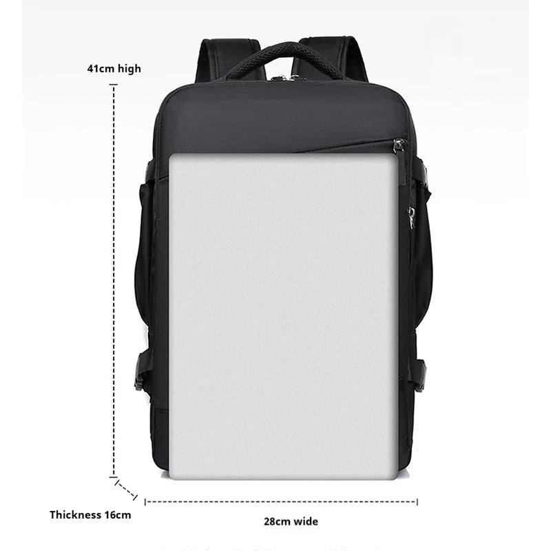 Laptop Travel Backpack,with Adjustable Straps, Shoe Compartment and USB Charging Port - Perfect for School and Work Travel