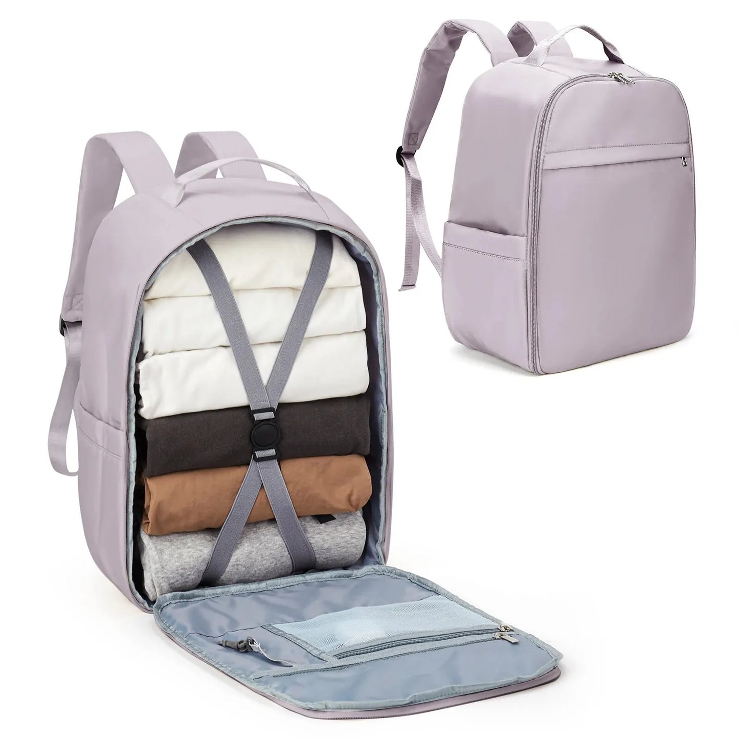 Likros Hand Luggage Backpack for Ryanair 40x20x25 Cabin Bag, Easyjet 45x36x20 Lightweight Aeroplane Carry-Ons Travel Backpack
