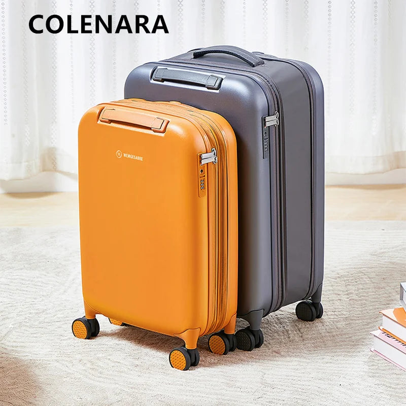 COLENARA ABS+PC Suitcase Large Capacity Trolley Case 20"24"28 Inch Boarding Box Women's Ultra-lightweight Rolling Luggage
