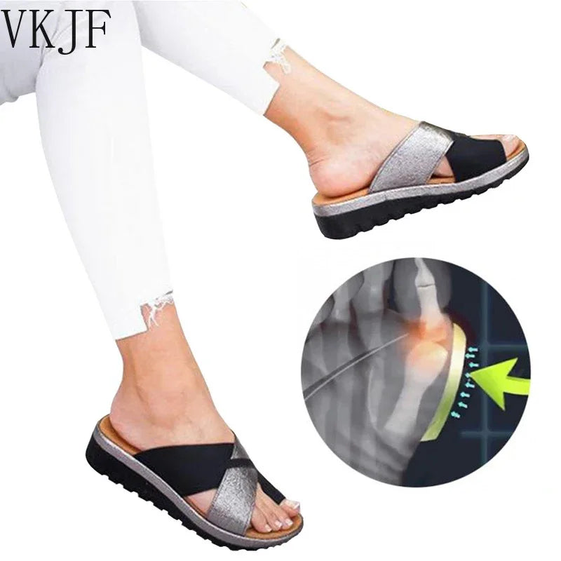 2025 Women Shoes Slippers Orthopedic Bunion Corrector Comfy Platform Ladies Casual Big Toe Correction Sandal Sandalias De Mujer
