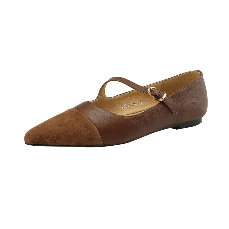 Women Flat Pumps Thin Low Heels for Women Pointed Toe Shallow Slip on Casual Work Office Female Comfort Shoes Zapatillas Mujer