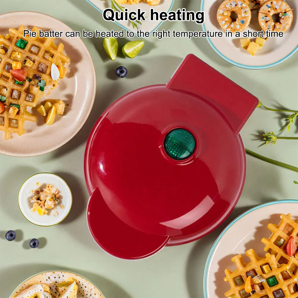 Mini Waffle Mold Nonstick Electric Breakfast Maker Electric Baking Pan for Household Quick Breakfasts Snacks and Desserts Maker