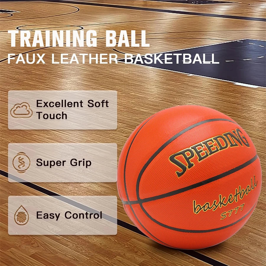 Professional Basketball Ball PU Non-slip Basketballs Outdoor Indoor Training Ball Competition Team Basket Standard Ball