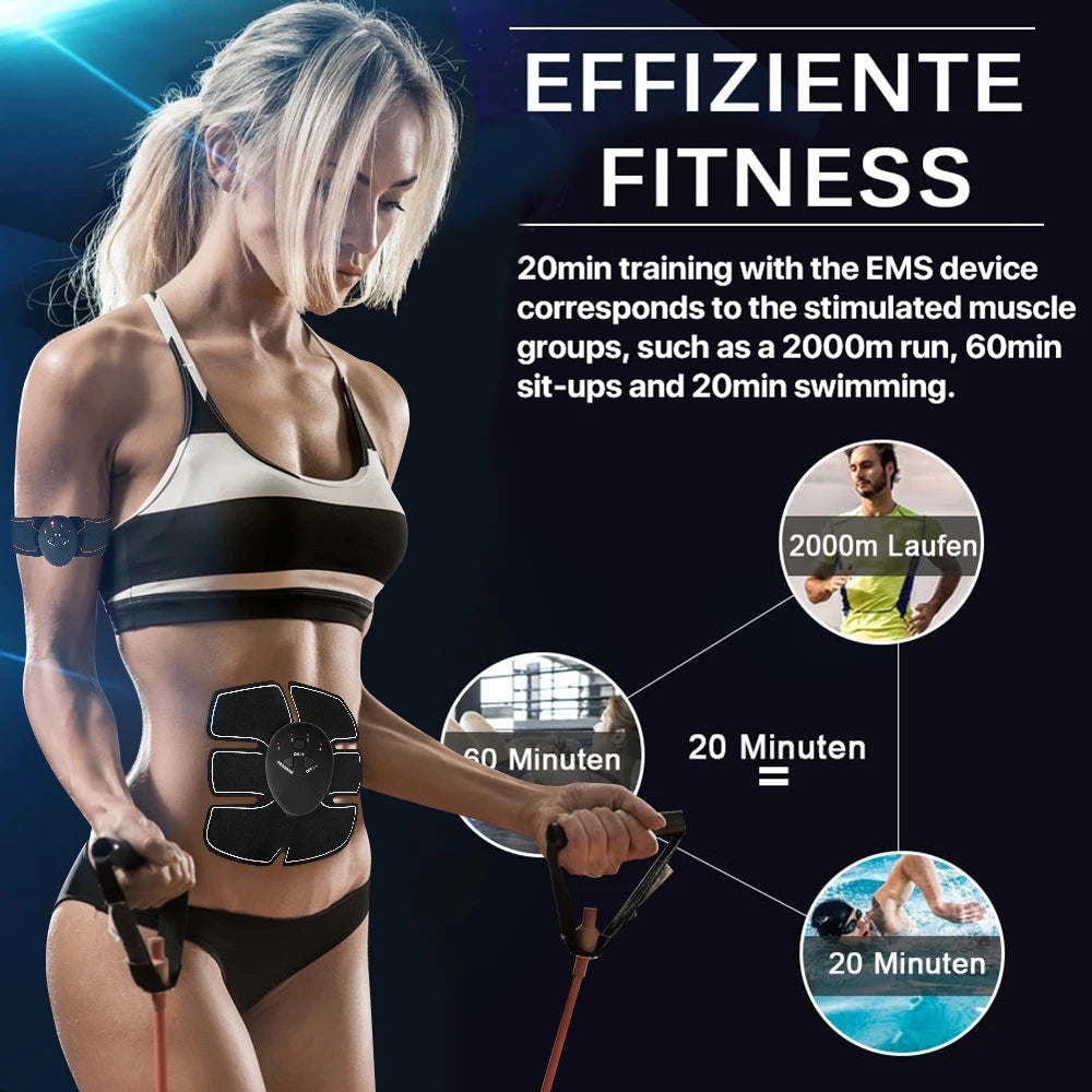 EMS Muscle Stimulator Abdominal Muscle Massager Hip Training Fitness Fat Burning Buttocks Arm Abdomen Trainer Apparatus Slimming