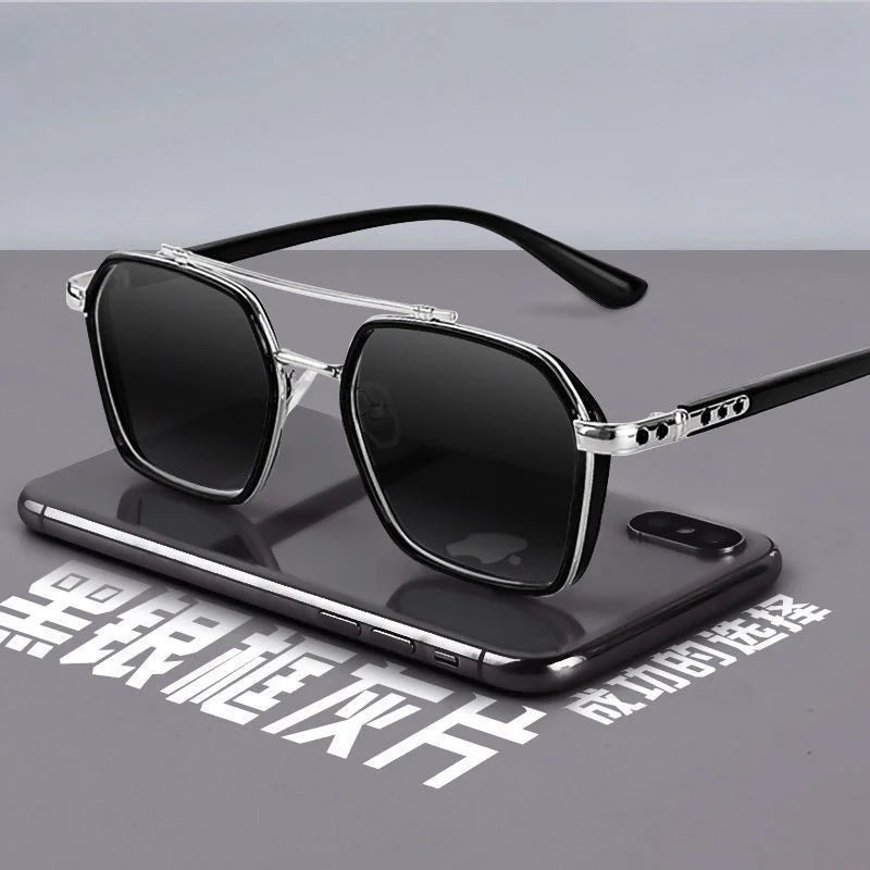 Photochromic Sunglasses for Women/Men Metal Frame UV400 Fashion Eyewear