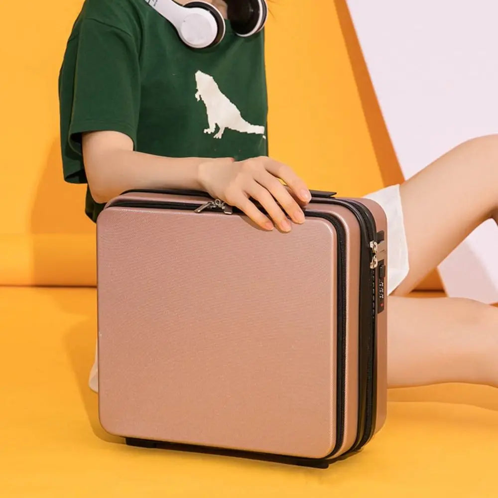 16 Inch Mini Travel Suitcase Lightweight Cosmetic Box Hand Luggage Organizer Makeup Case Password Box Portable Boarding Case