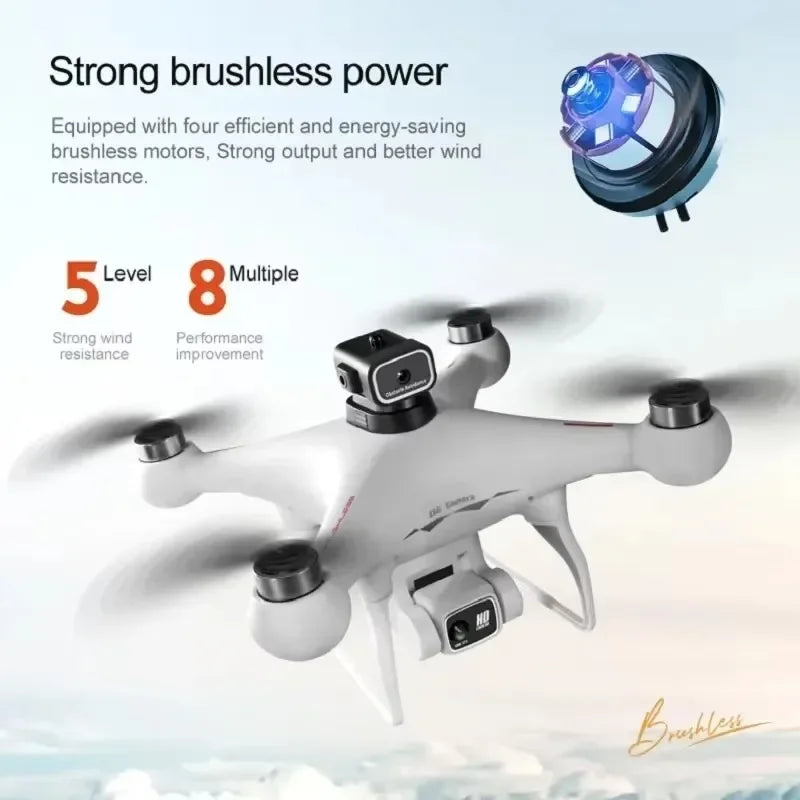 S116MAX 8K HD Professional Drone with Dual Camera 3 Batteries Optical Flow 360° Obstacle Avoidance WiFi Brushless Motor RC Toy