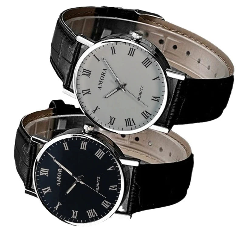 Man Watches Business Wristwatches Luxury Leather Strap Analog Quartz Watches for Men Clock Casual Men Women Watch Reloj Hombre