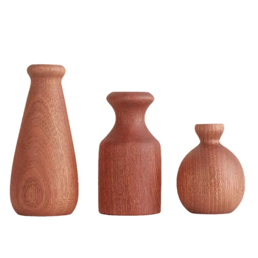 1PC INS style retro rough element embryo wooden vase decoration living room flower arrangement home decoration photography props