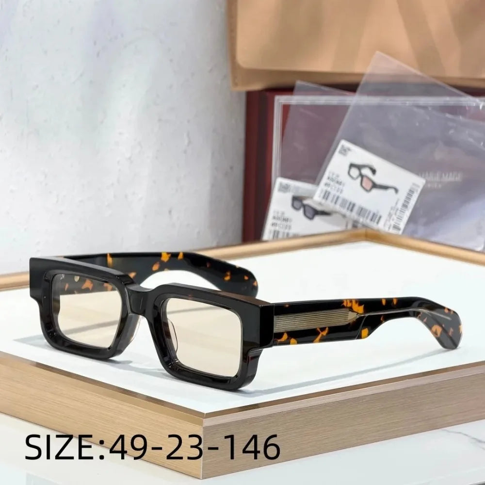 2025 Ins ASCARI Thick Acetate Sunglasses Men Classical Small Face Japan Handcrafted Designer UV400 Polarized Eyewear with Case