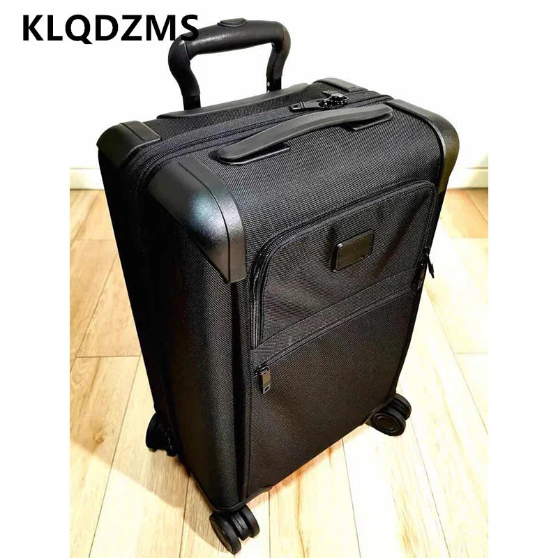 KLQDZMS Rolling Luggage 24Inch Oxford Cloth Trolley Case 20" Expandable Boarding Case Trolley Style Travel Bag Men's Suitcase
