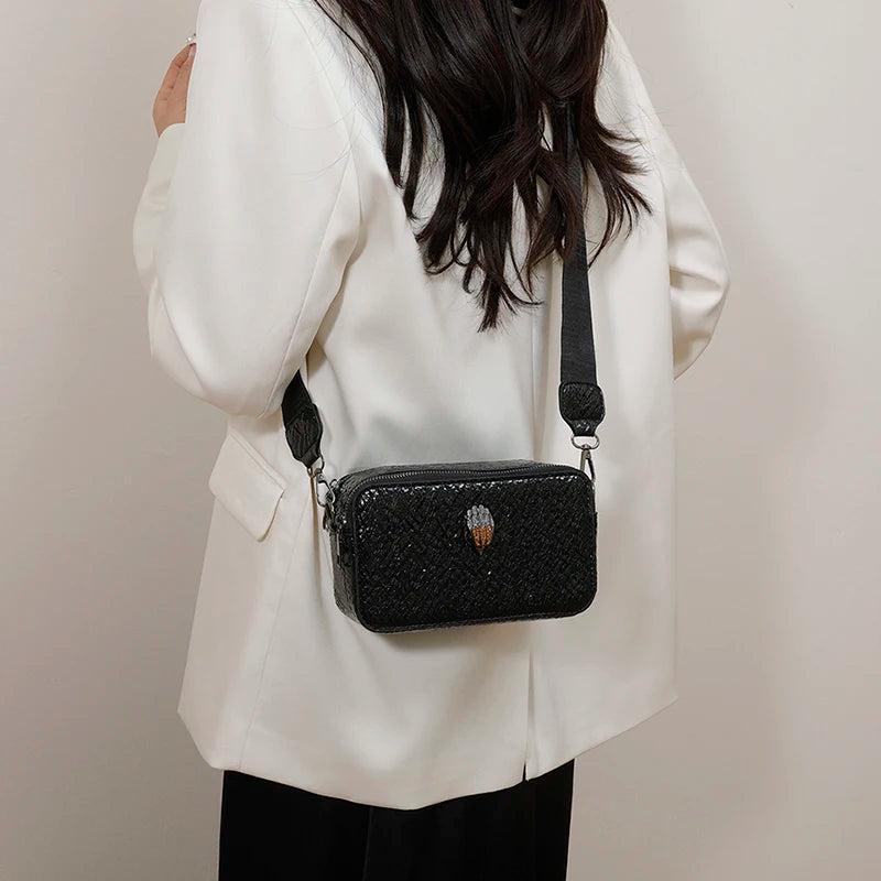 Women's Crossbody Bag Fashionable and Functional, Genuine Leather, Famous Designer Elegant Detail