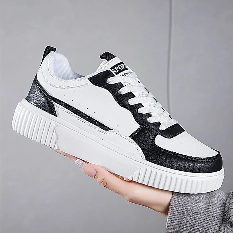 Women Casual Shoes Fashion Walking Flat Shoes Sneakers Black And White Female Footwear Sports Running Outdoor Walking Shoe