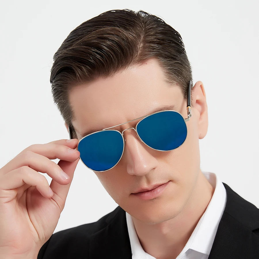 Fashion Vintage Metal Frame Sunglasses Men Women Fishing Driving Man Luxury Brand Designer Sun Glasses Anti-Glare Eyewear UV400
