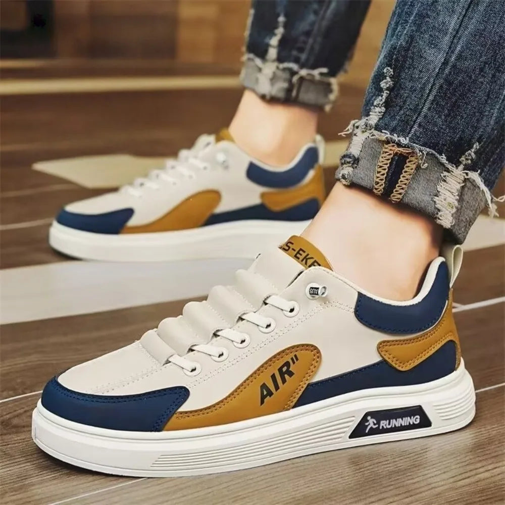 2025 new men's shoes with low top leather, fashionable and trendy running and sports, one foot casual shoes, and trendy shoes