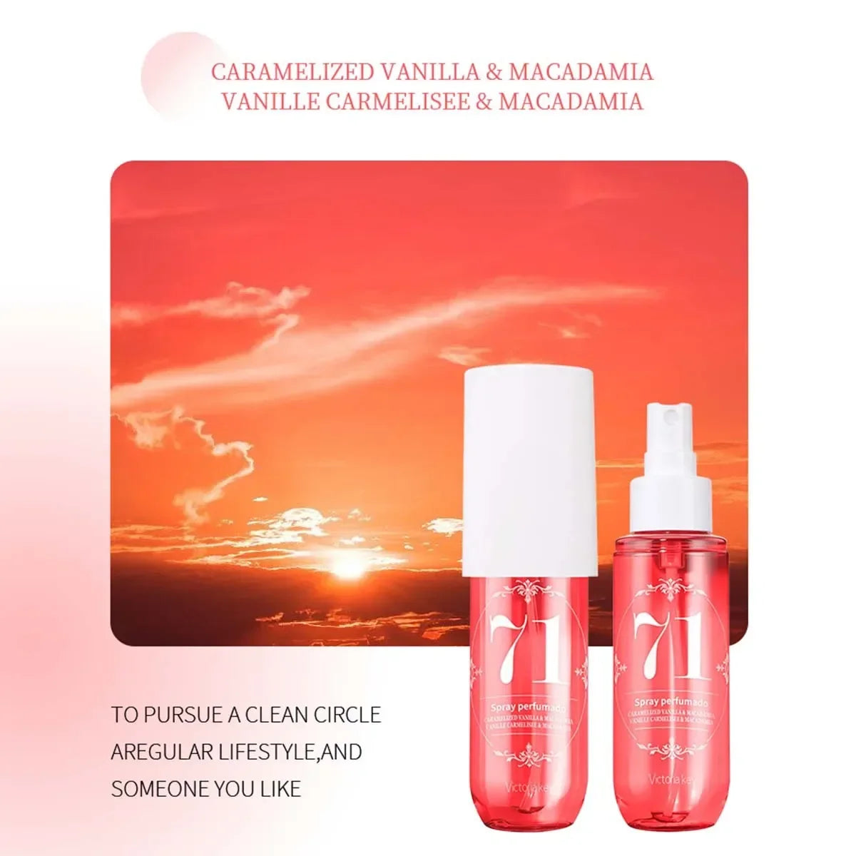 Body fragrance spray Fresh air Scent Long Fruity Non-irritating Portable Liquid Perfume Moisturizes Skin For Men And Women 90ml