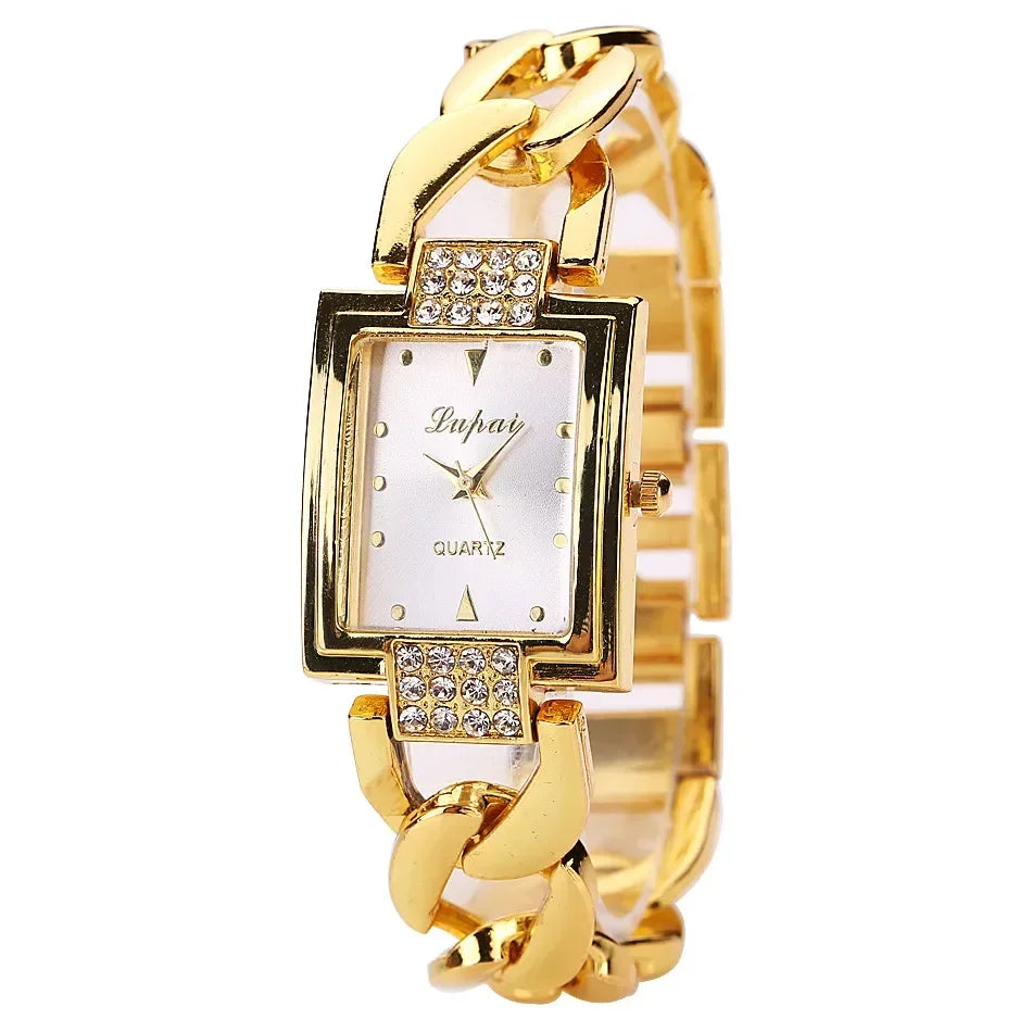 Women's Watches Top Brand Luxury Gold Bracelet Watch Women Watches Rhinestone Ladies Watch Clock Reloj Mujer Montre Femme