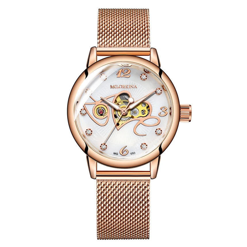 Women's Mechanical Watch High-end Top Brand Luxury Women Fashion Casual All Steel strap Automatic Ladies Watches Zegarek Damski