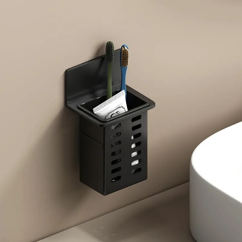 1 functional toothpaste bathroom toothbrush stand wall-mounted toothbrush storage rack bathroom storage rack