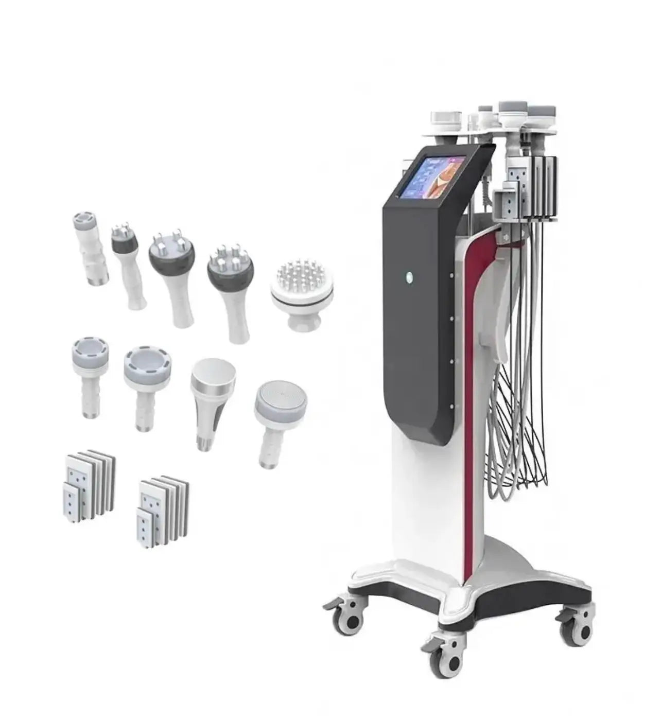 80K 10 in 1 Cavitation Vacuum Body Slimming Machine Cavitation Lipolaser Pads Fat Burning Cellulite Reduce Body Sculpting Device