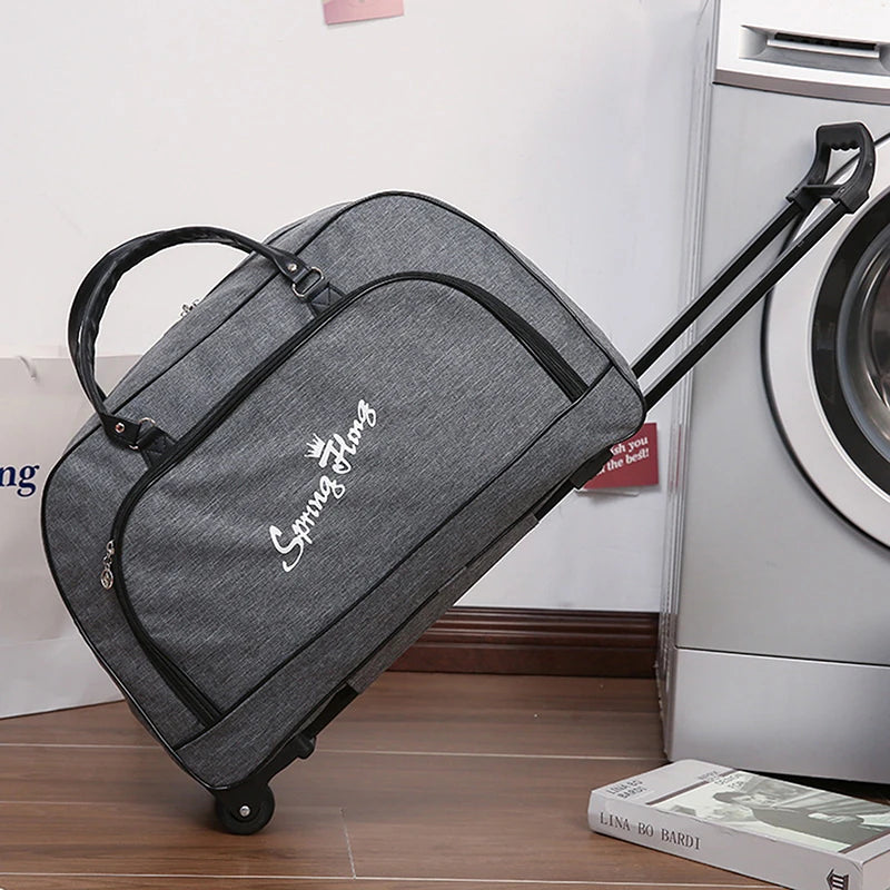 Large Capacity Trolley Bag Portable Waterproof Travel Suitcase Wheeled Bags Unisex Luggage With Wheels Oxford Carry-On Bags