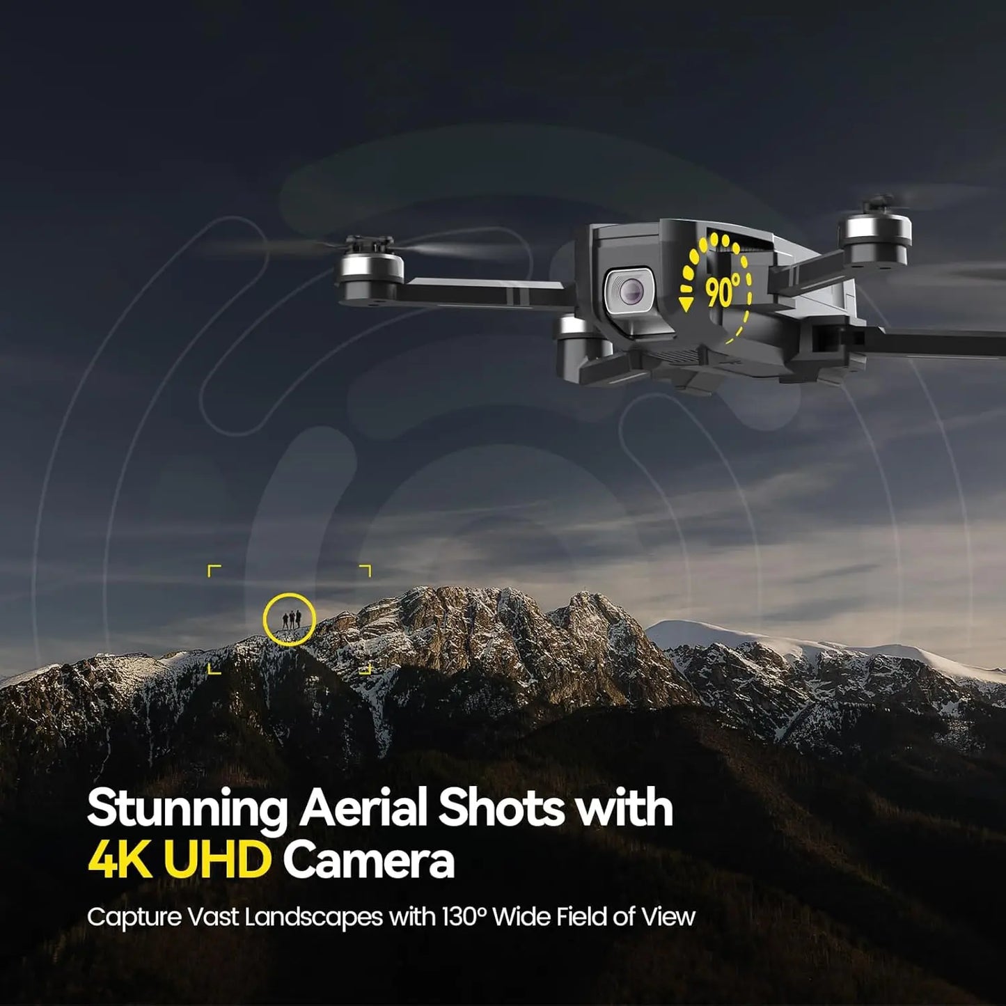 HolyStone HS720 GPS Drone: 4K UHD, 52min Flight, Foldable, Brushless, Auto Return, Follow Me,C0.