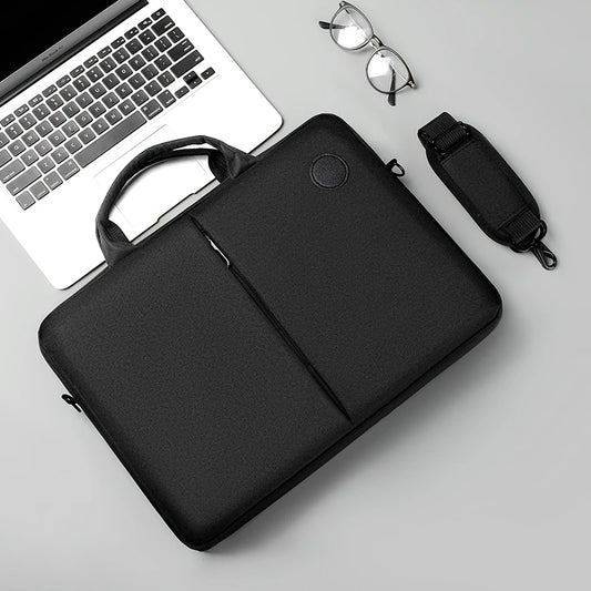 Men's Black Bag - Portable Business Shoulder Handbag, Multiple Compartments, for Work or Travel, Stylish Business Bag