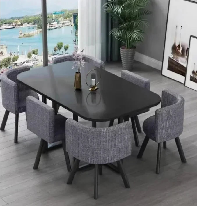 Dining Table, Rectangular for Dining Room/living Room, Kitchen Dining Table Set with Metal Legs