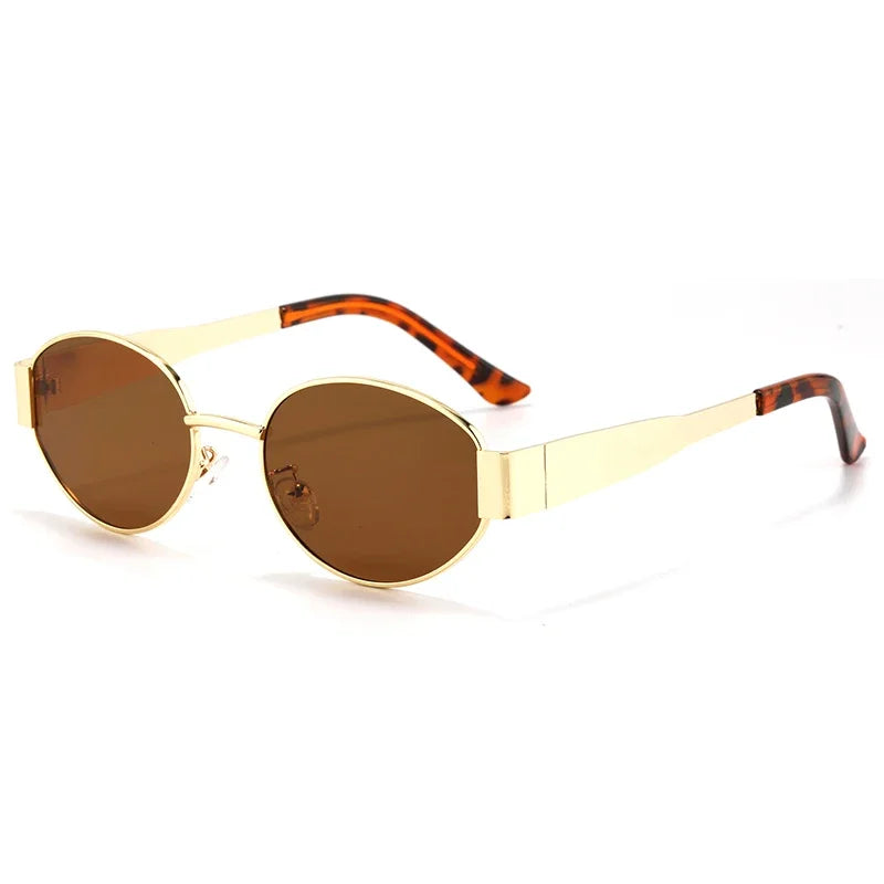 New Sunglasses For Women And Men UV400 Sun Glasses Alloy Oval Eyewear