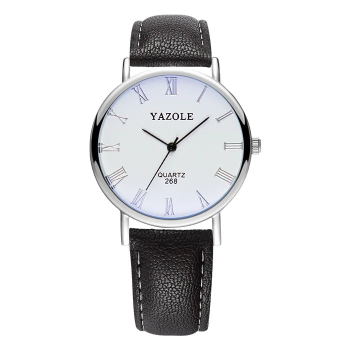 Men's Watches Top Brand Fashion Casual Men Quartz Wristwatches Leather Belt Simple Business Mens Watch Reloj Hombre Kol Saati