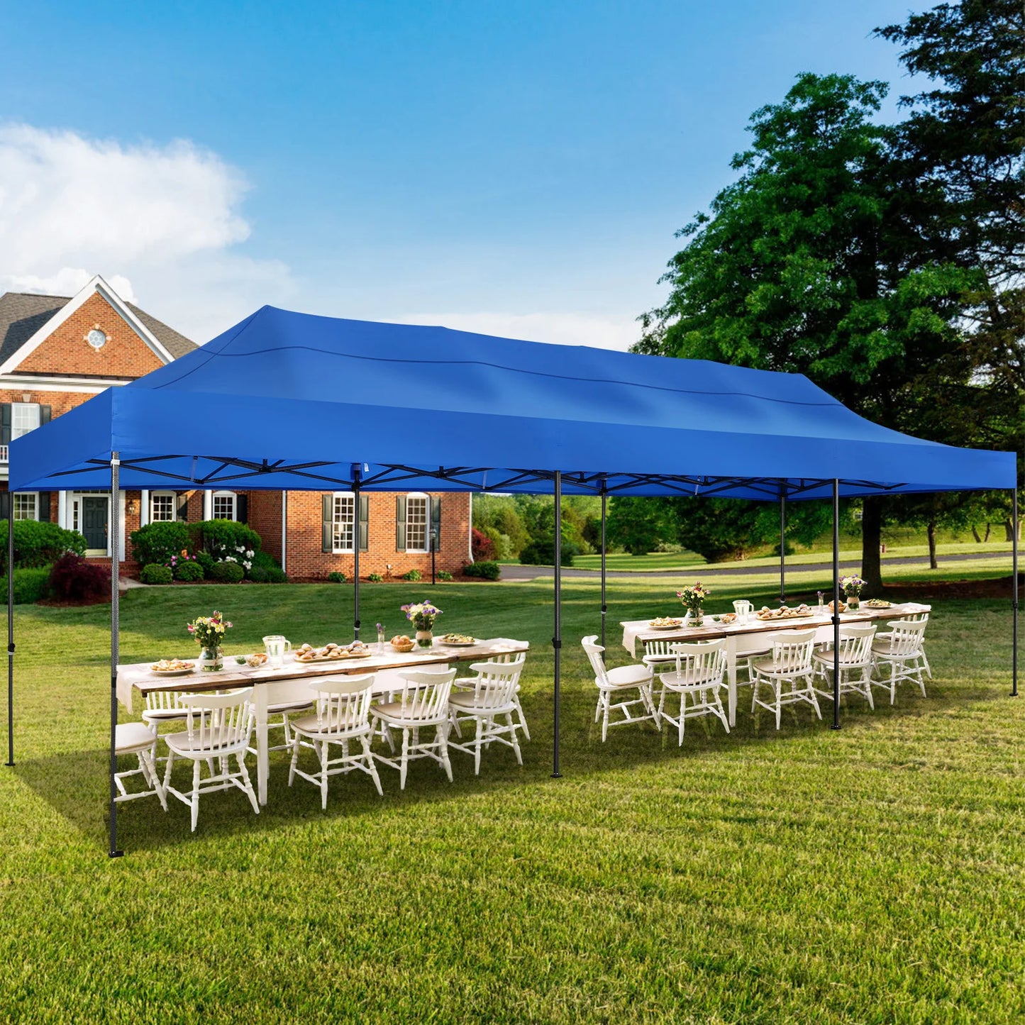 10x30 Heavy Duty Pop up Canopy with 8 sidewalls Stable Wedding Outdoor Tents for Parties Canopy Pop Up Party Tent UPF 50+