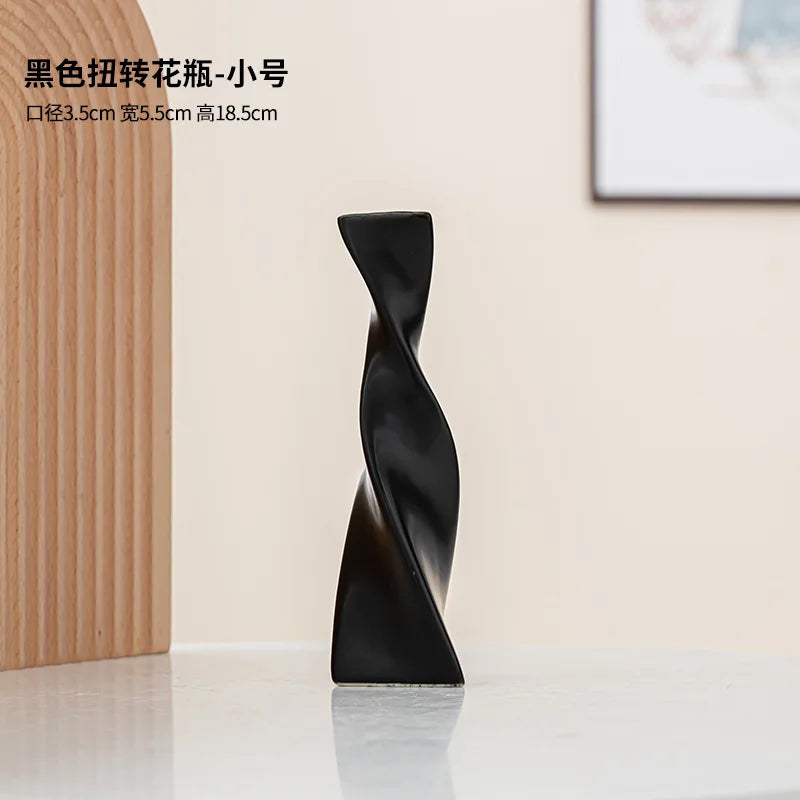 3pcs/set Style Ins Art Ceramic Vase Creative Simple Alien Ornament Flower Arrangement Dried Flowers Living Room Home Decoration