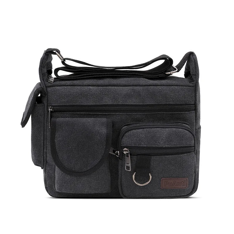 Men's canvas bag Large capacity shoulder bag Casual messenger bag Canvas bag Travel bag