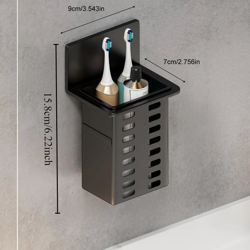 1 functional toothpaste bathroom toothbrush stand wall-mounted toothbrush storage rack bathroom storage rack