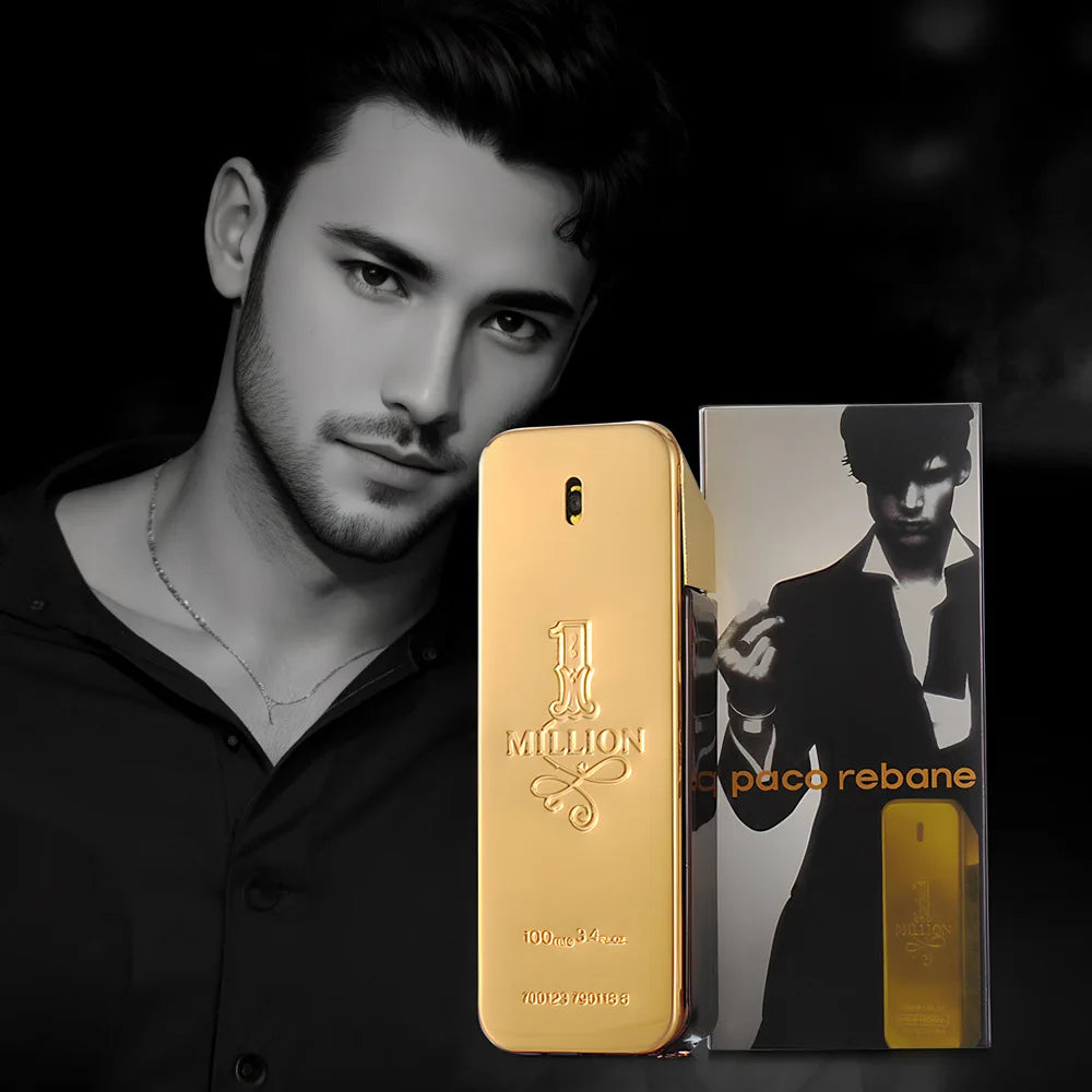100ML Million Gold Men's Perfume Long Lasting Strong Men's Strong Spicy Pheromone Cologne Body Spray Perfumes Parfum Homme