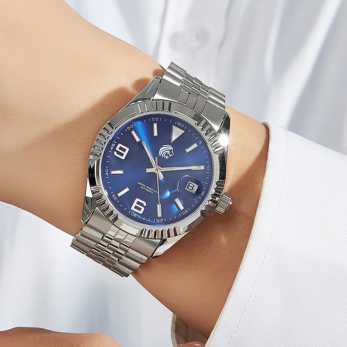 Mechanical Women Watch Steel Bracelet Female Automatic Wristwatch Waterproof Lady Clock