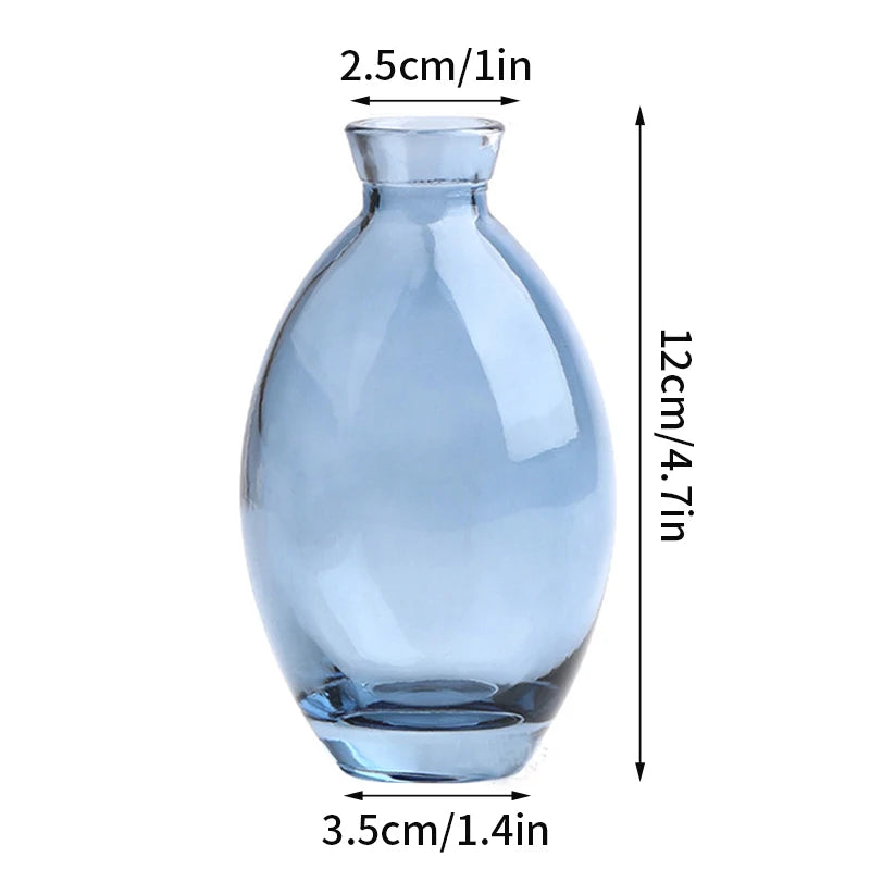 Brown Retro Glass Vase Plant Flowers Bottle Flower Arrangement Hydroponic Terrarium Desktop Vase Creative Home Decor Flower Pot