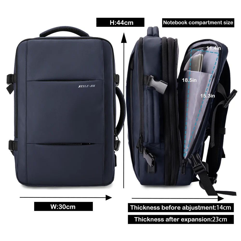Heroic Knight Expandable Travel Backpack Men Work Backpack Big Capacity 15.6 Laptop Waterproof Backpack Casual College Schoolbag