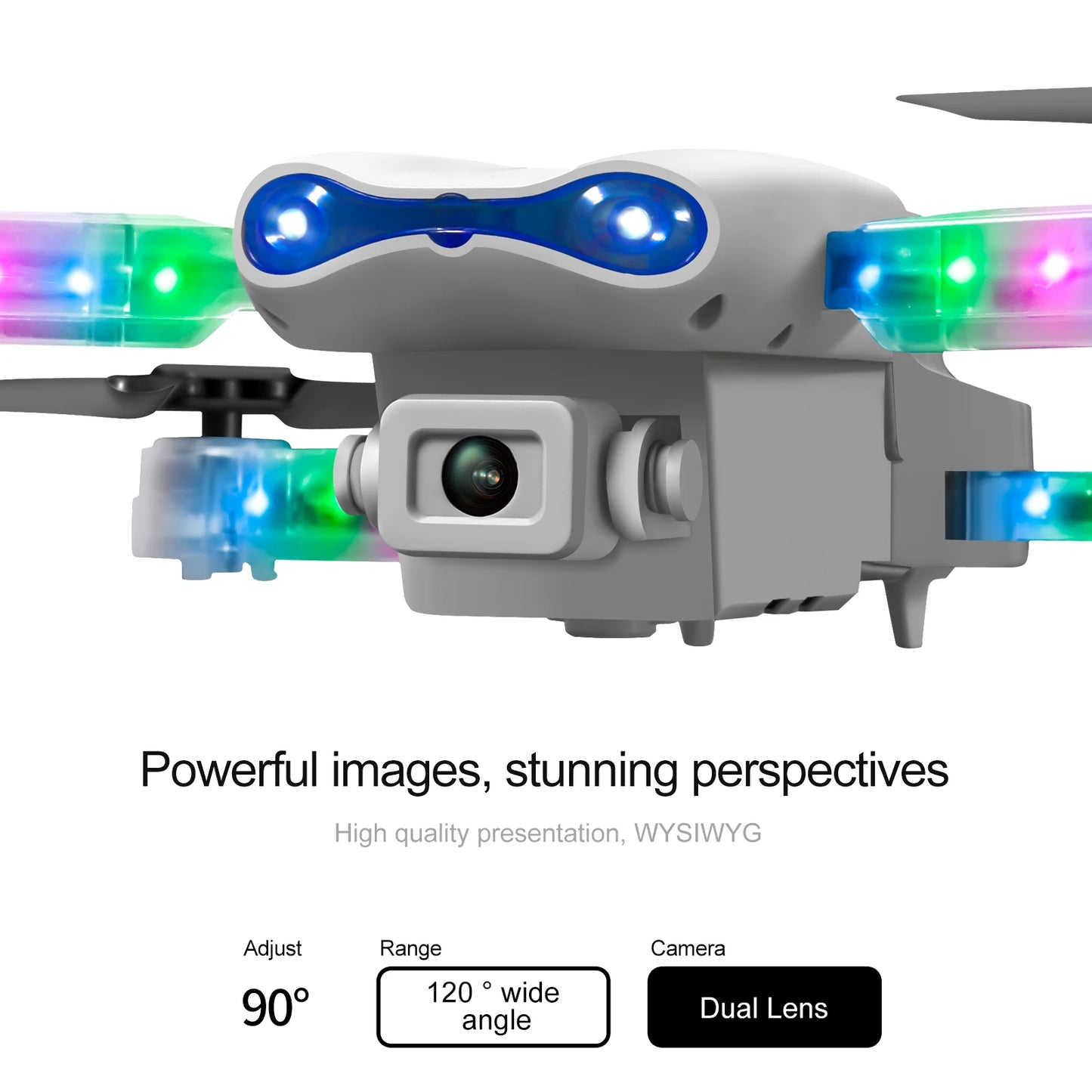 New E99Pro RC Dual Camera Drone 4K Professinal With 1080P Wide Angle HD Camera Foldable Helicopter WIFI FPV Height Hold Gift Toy