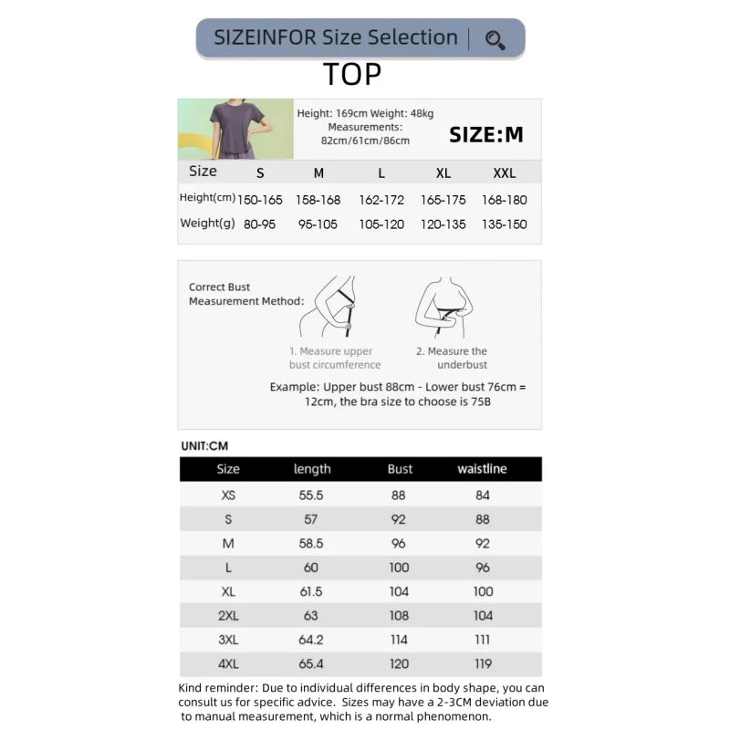 DRUR Yoga Tops Sportswear Woman Gym Shirts Breathable Quick Dry Short Sleeve Workout T Shirt Jogger Running T Shirt Yogawear New