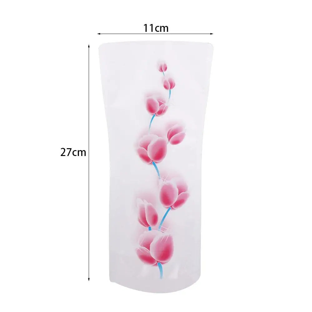 Durable Foldable PVC Folding Vase Easy to Store Cute Cartoon Flower Vase Reusable Simple Flower Vase Living Room