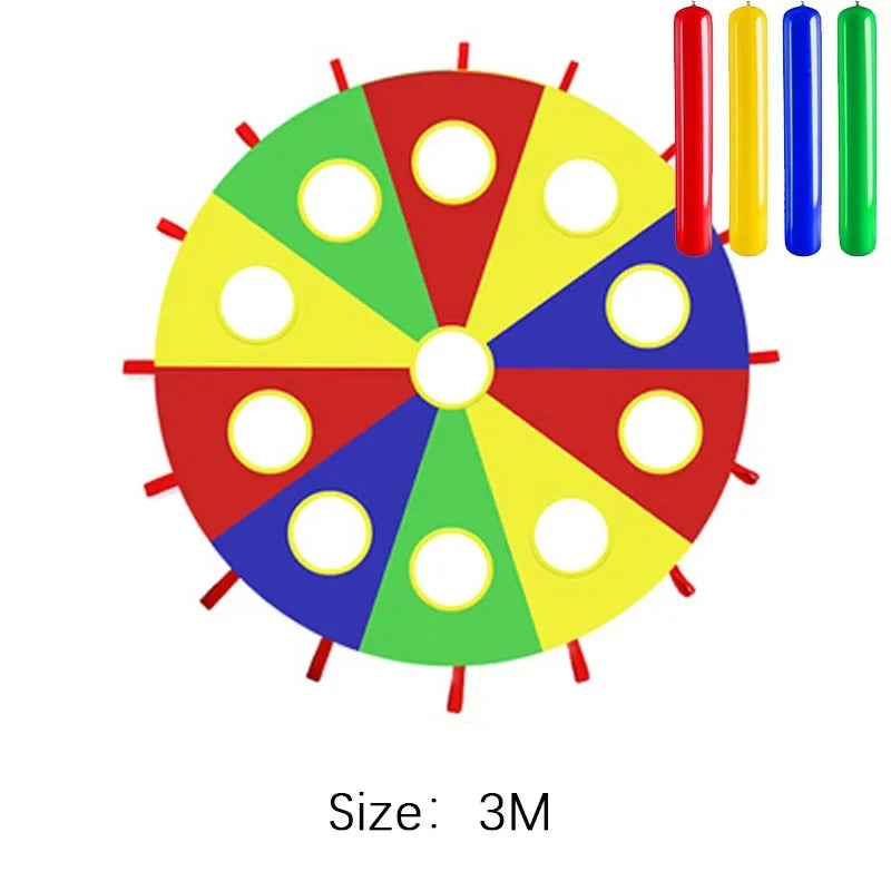 Kids Whack A Mole Game Rainbow Umbrella Kindergarten Outdoor Fun And Sports Paracaidas Toy Buiten Speelgoed Voor Kinderen