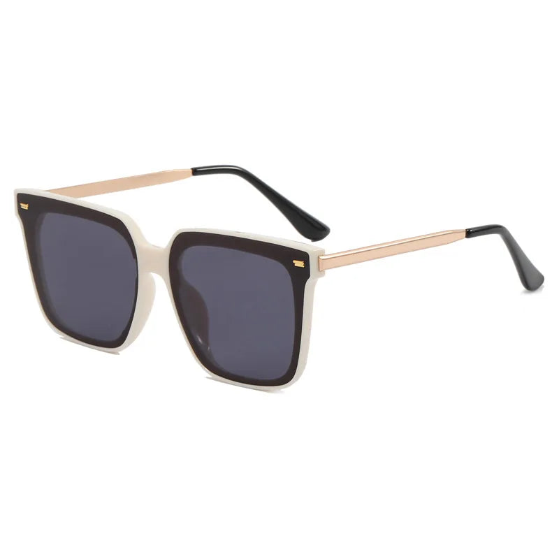 Sunglasses with a high-end feel, ins generous frame, round face, slimming effect, polarized sun protection, men's sunglasses
