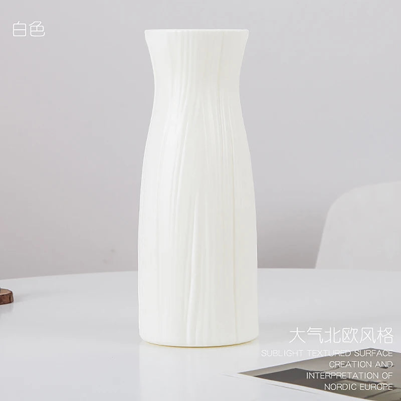 Modern Nordic Plastic Flower Vase, Pink, Blue, White Pot, Basket, Home, Living Room Decoration, Ornament, Arrangement