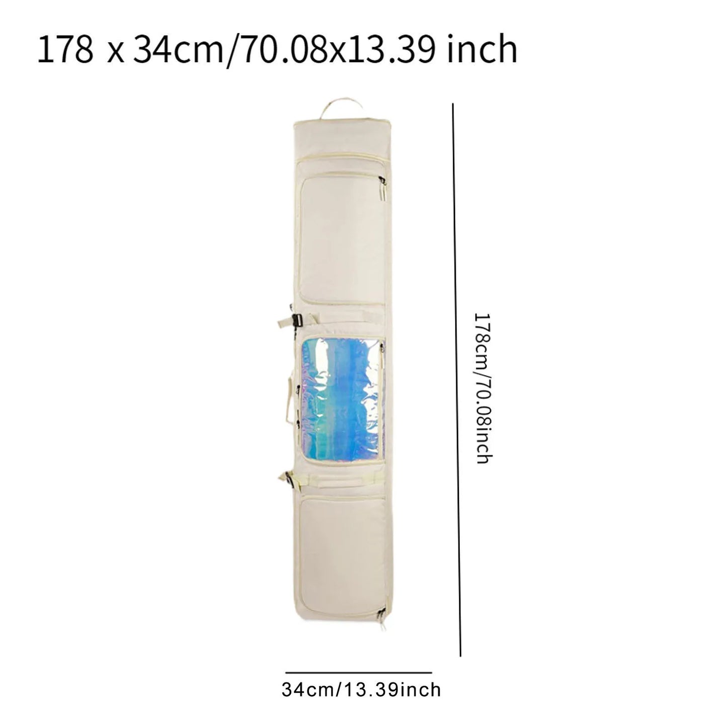 Ski Bag Snowboard Bag Wheeled Carrier Bag Carry Case Snowboard Backpack Ski Equipment Bag for Winter Sports Outdoor Skiing