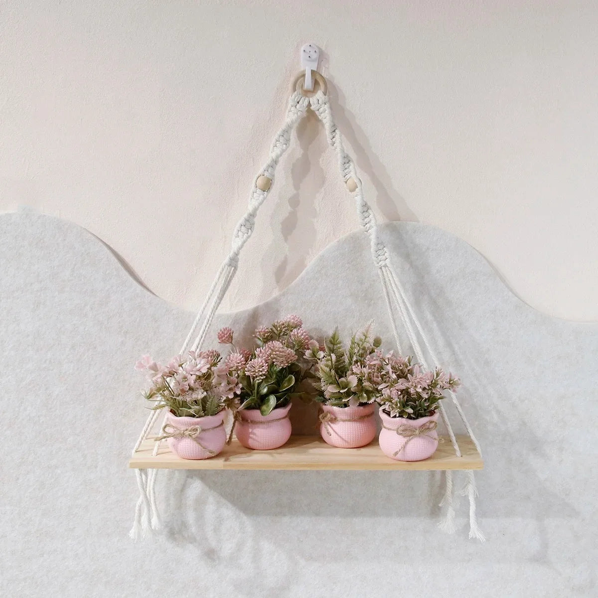 Mini Artificial Pink Series Flower Potted Plants,Home Decor, Office/Desk/Dining Table/Washbasin Decor Simulation Plants