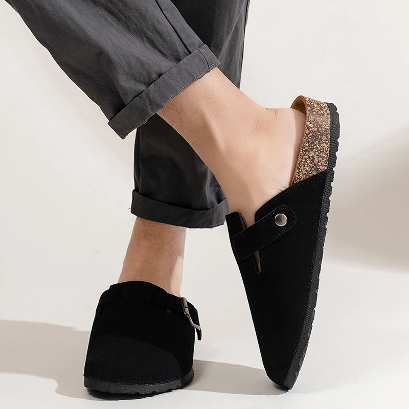 Men's Toe-Toe Slippers, Fashionable and Versatile, Thick-Soled, Wear-Resistant, Soft-Soled, Slip-On Casual Sandals