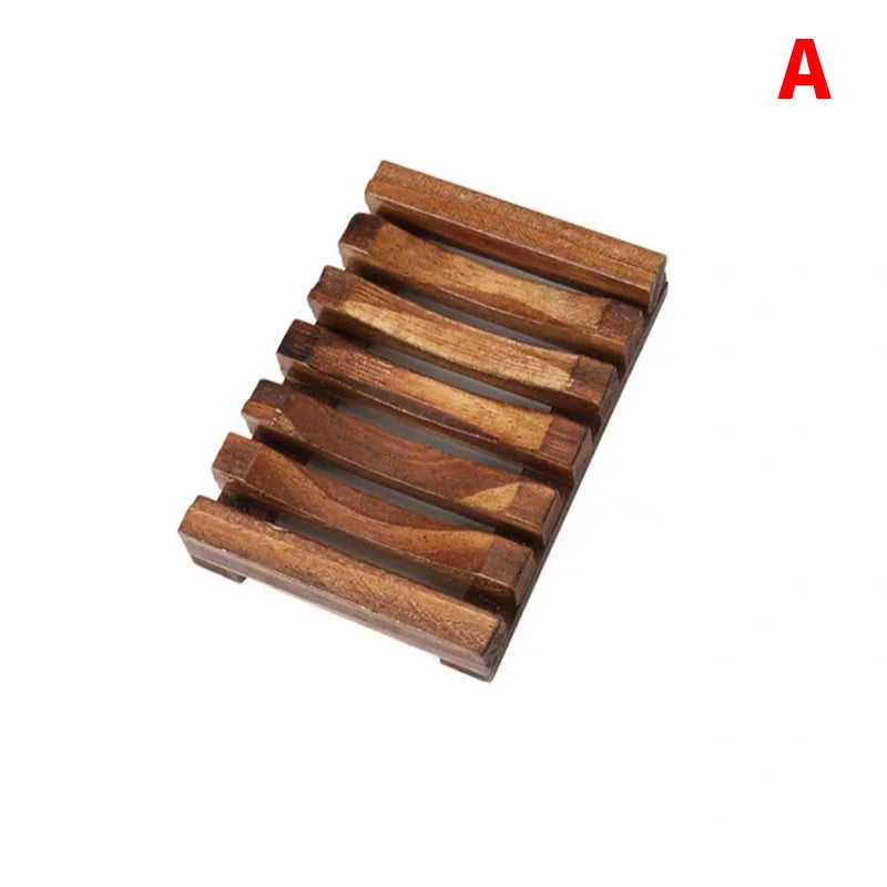 Soap Box Natural Wooden Bath Soap Holder Creative Fashion Tray Wooden Prevent Mildew Drain Box Kitchen Bathroom Washroom Tools